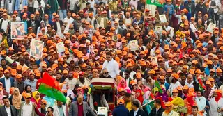 তারেক রহমানের প্রত্যাবর্তন উপলক্ষে রূপগঞ্জ থেকে বিশাল মিছিল